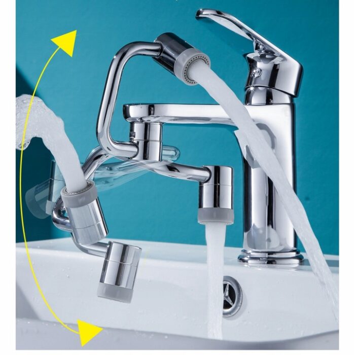 KRAN-OBROTOWY-PERLATOR-1080-Z-FILTREM-DO-BATERII-Kolor-chrom Obrotowy perlator do kranu 1080° – 2 rodzaje strumienia wody